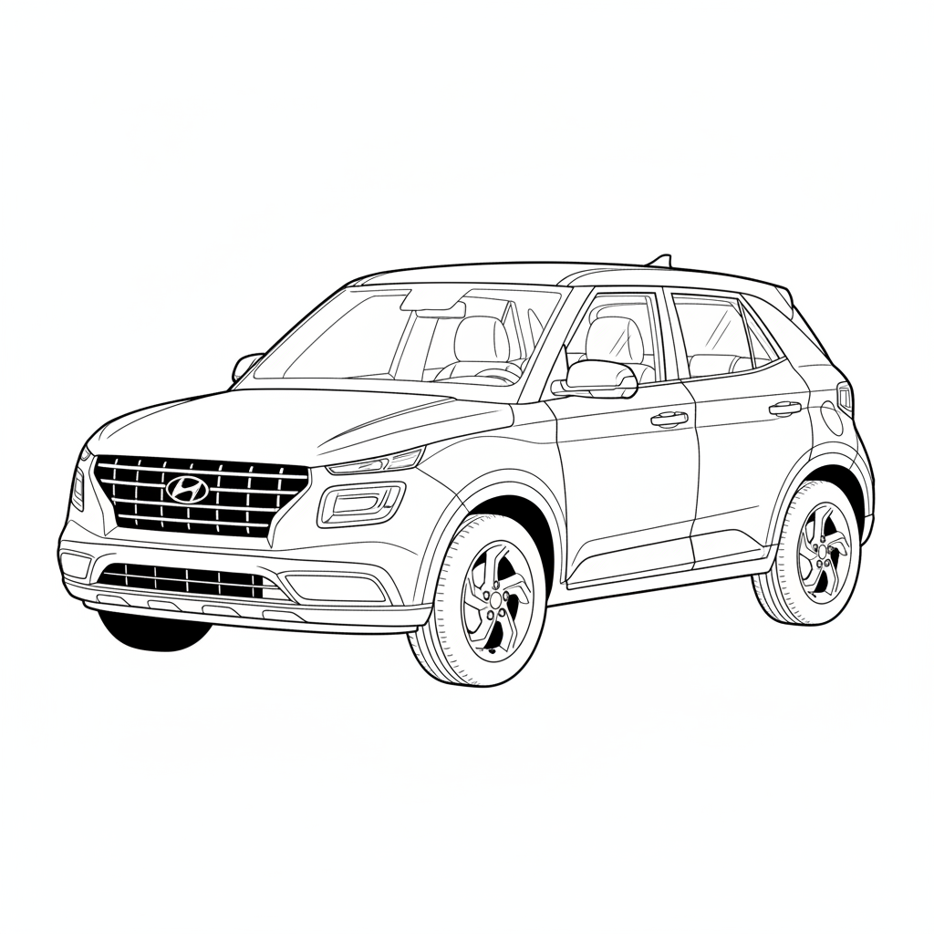 2022 HYUNDAI Venue coloring page