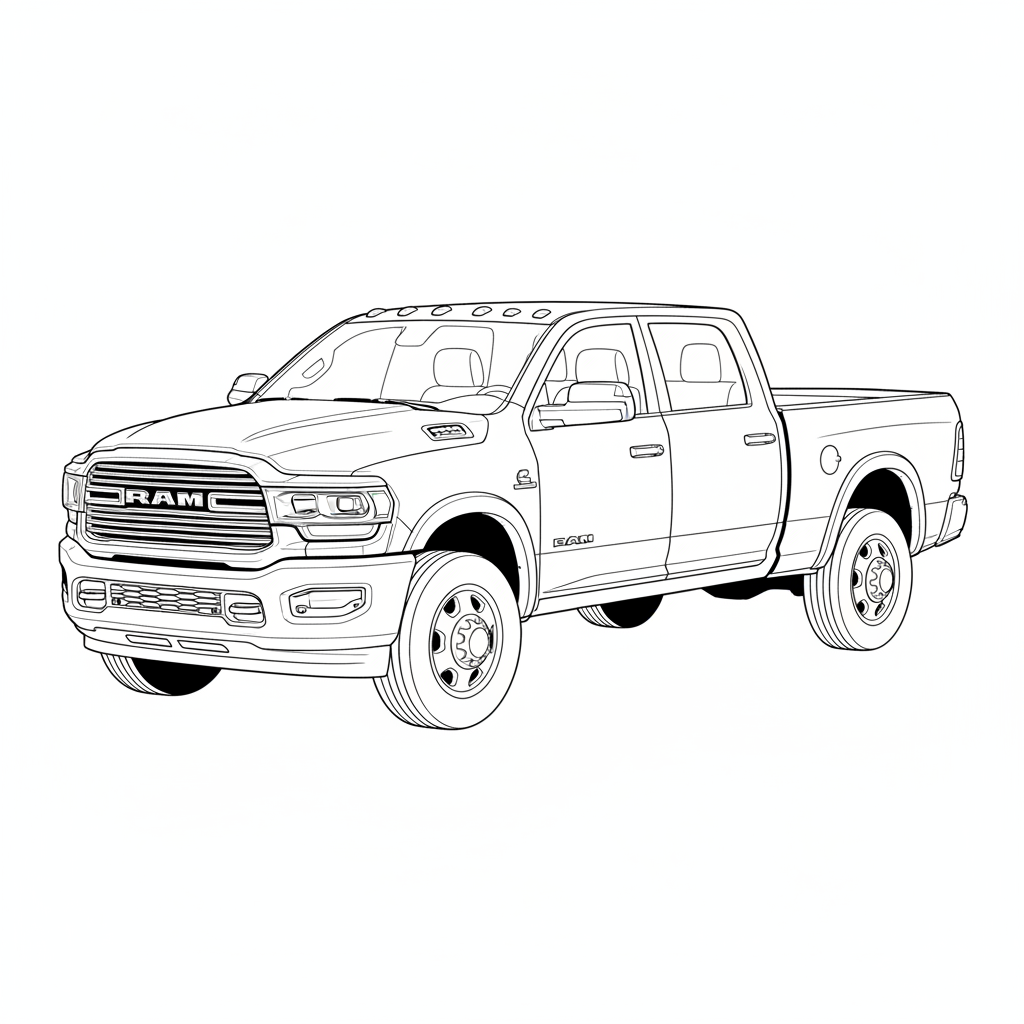 2022 ram 5500 coloring page