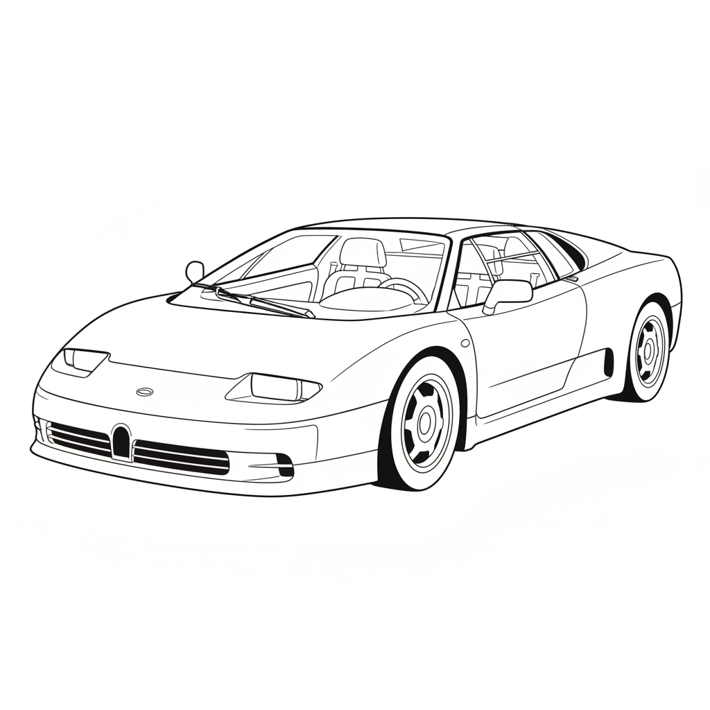 2023 BUGATTI EB110 coloring page