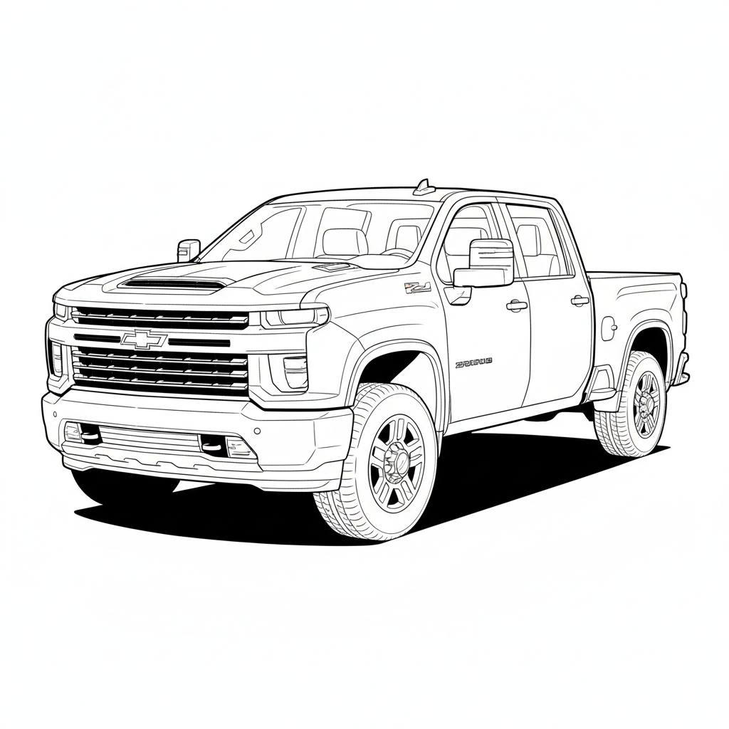 2023 CHEVROLET 3500 coloring page