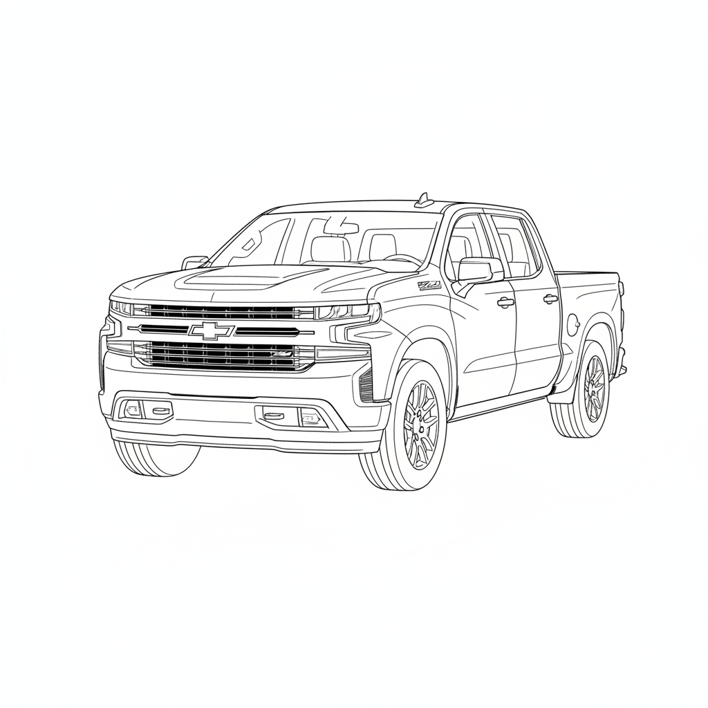 2023 CHEVROLET Silverado coloring page