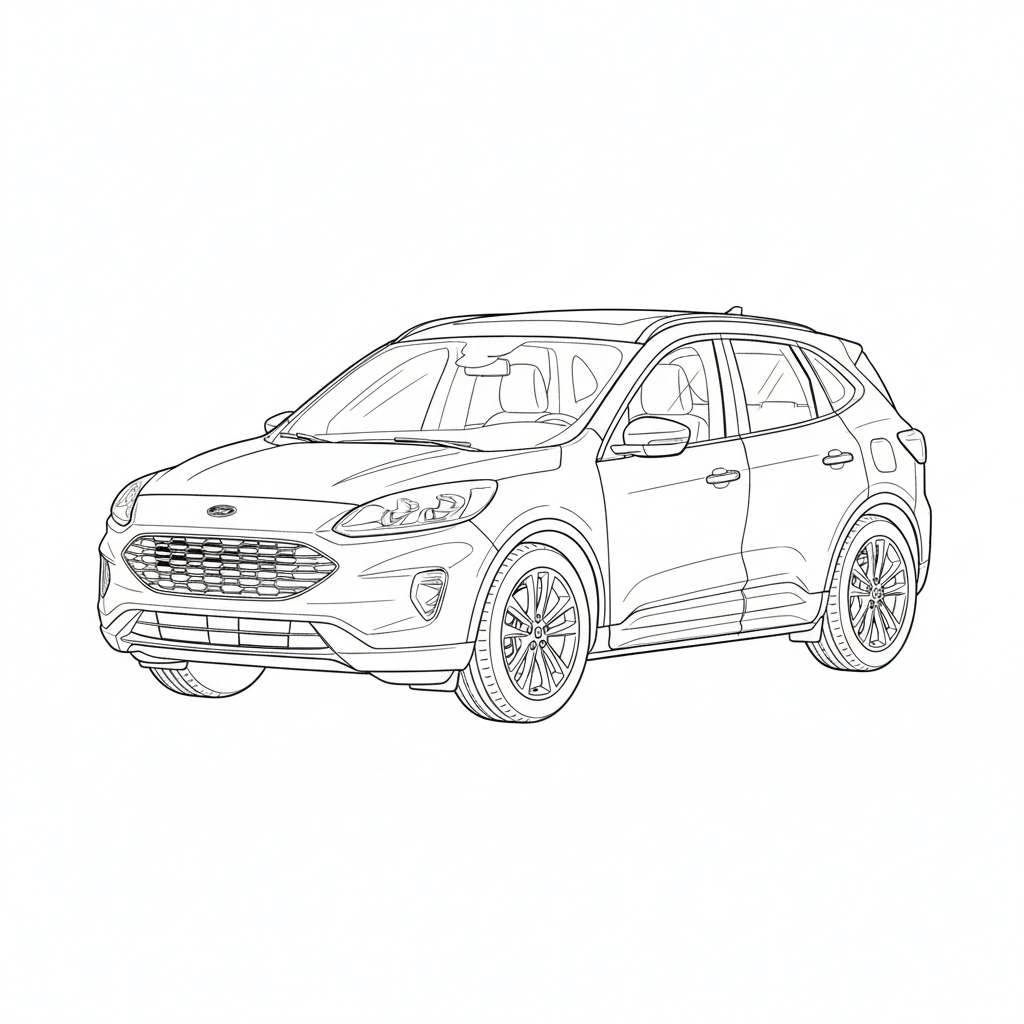 2023 FORD Escape coloring page