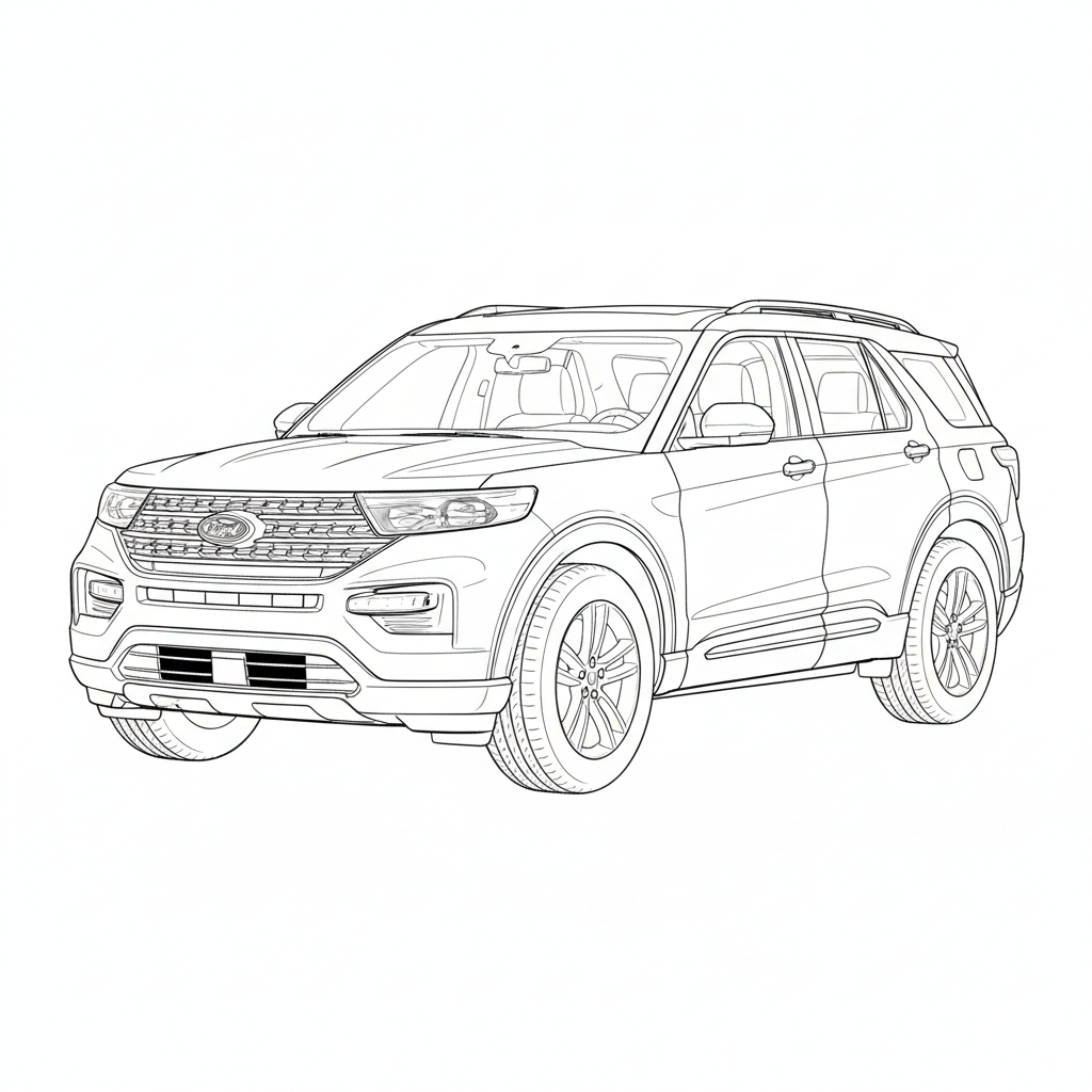 2023 FORD Explorer coloring page