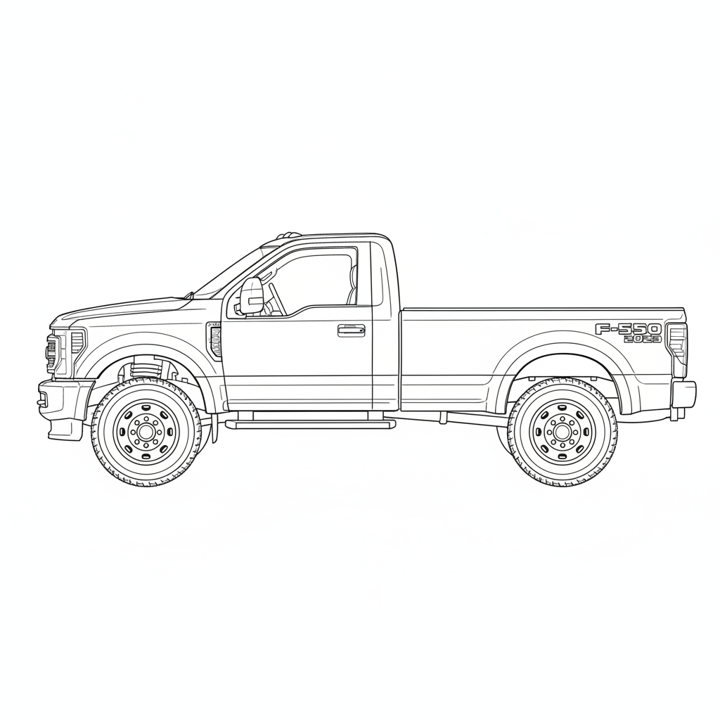 2023 FORD F-750 coloring page