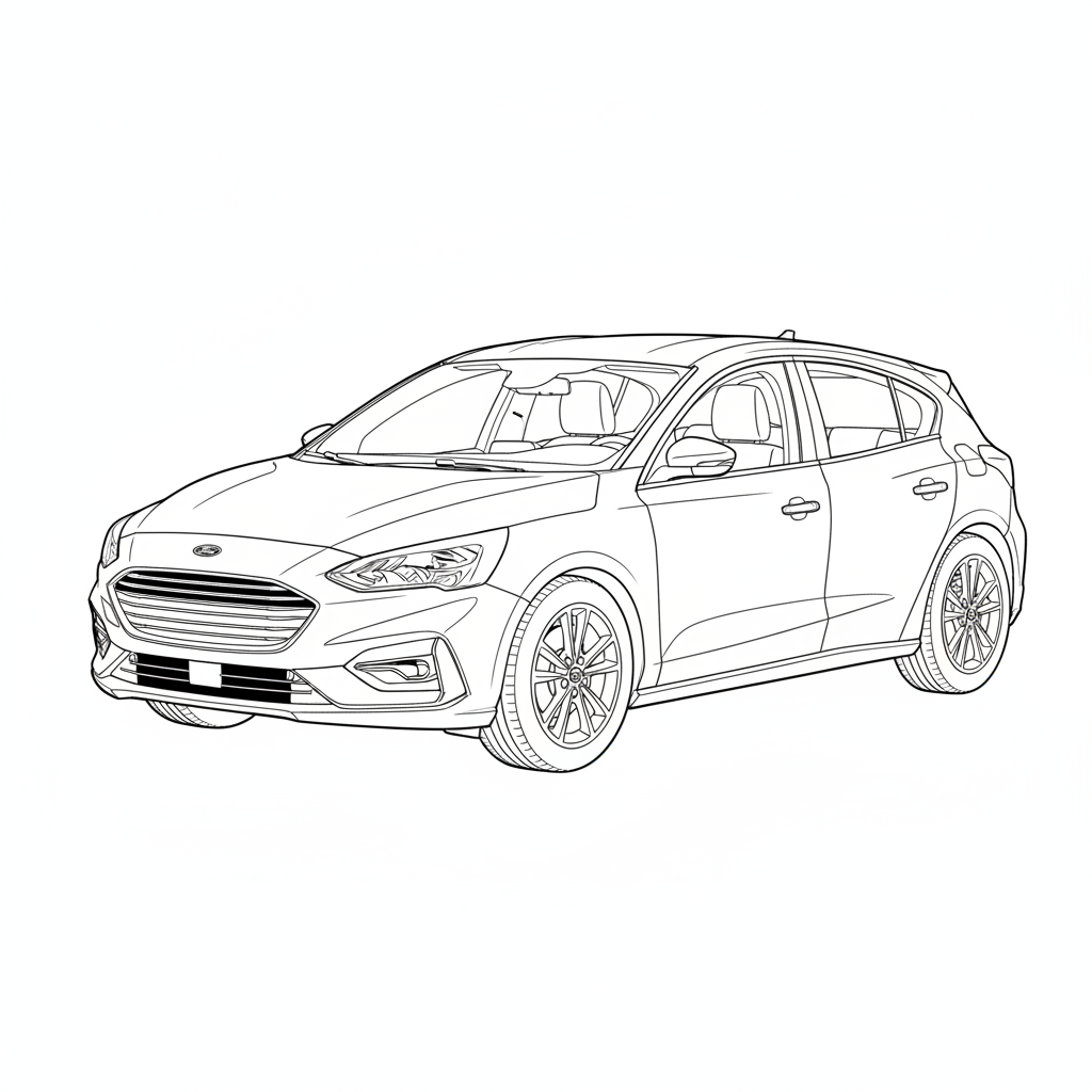 2023 FORD Focus coloring page