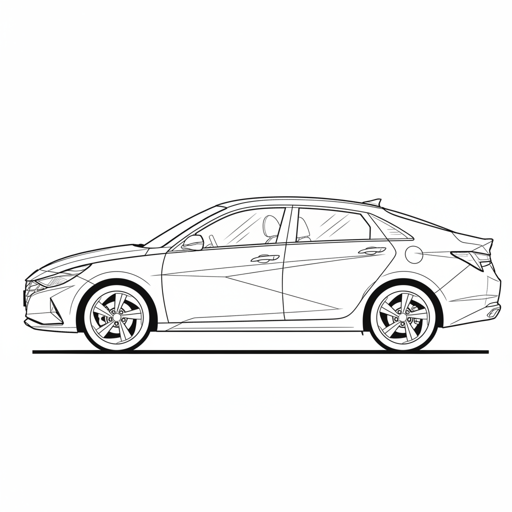2023 HYUNDAI Elantra coloring page