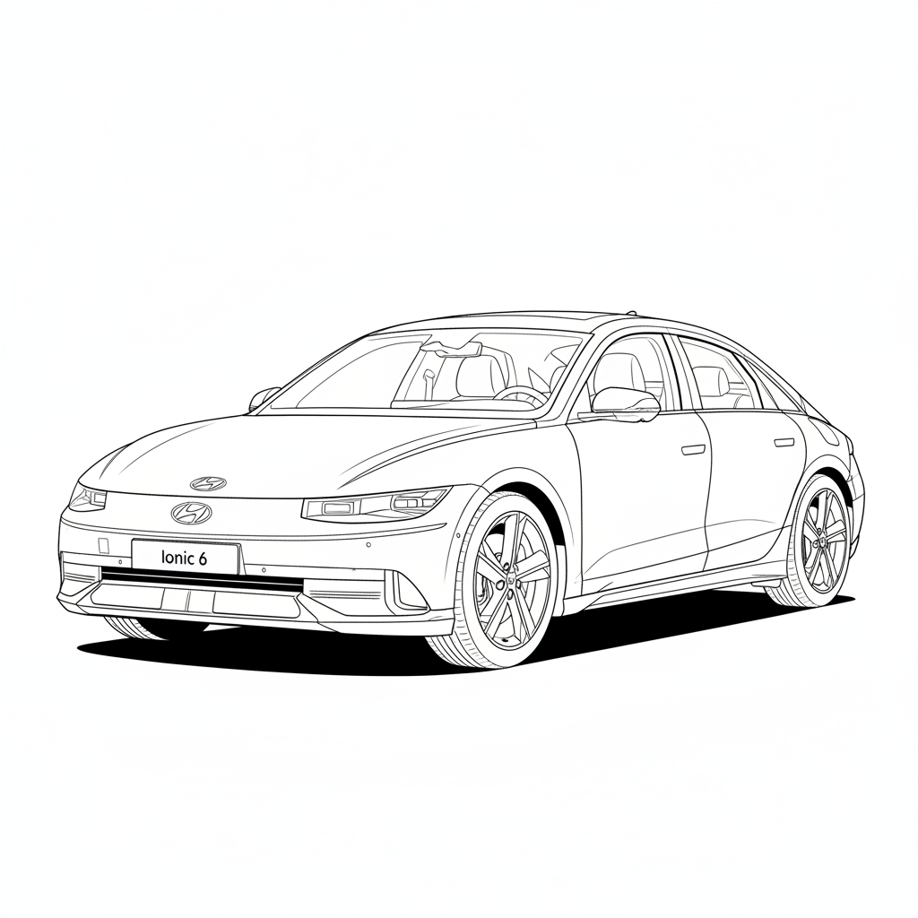 2023 HYUNDAI Ioniq 6 coloring page