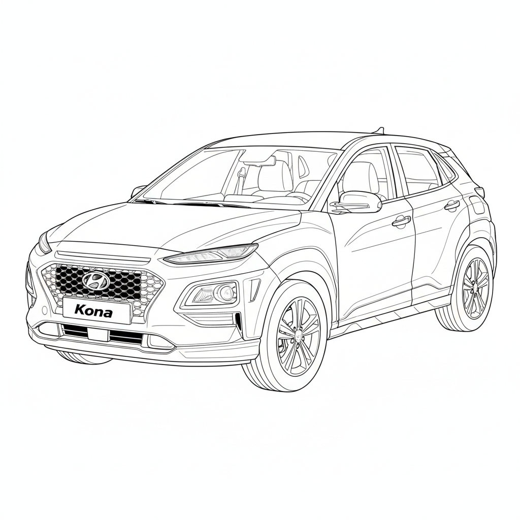 2023 HYUNDAI Kona coloring page