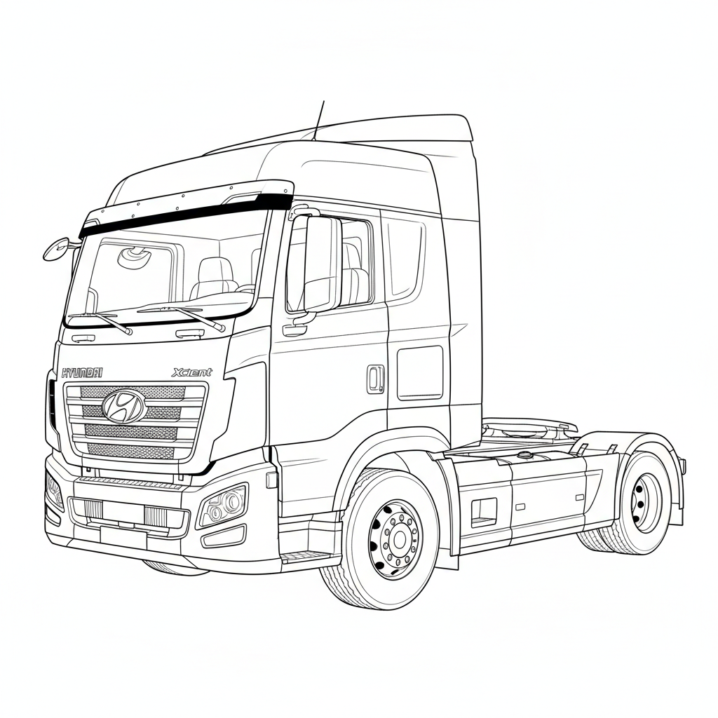 2023 HYUNDAI Xcient coloring page