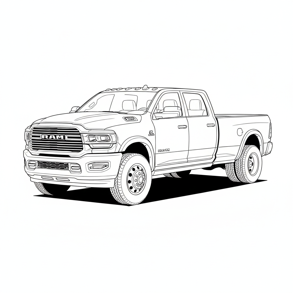 2023 ram 5500 coloring page