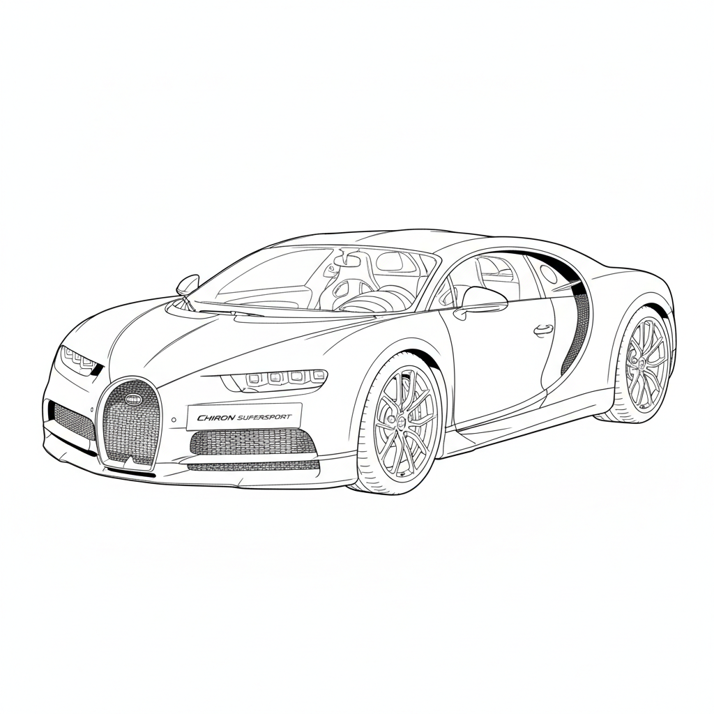 2024 BUGATTI Chiron Supersport coloring page