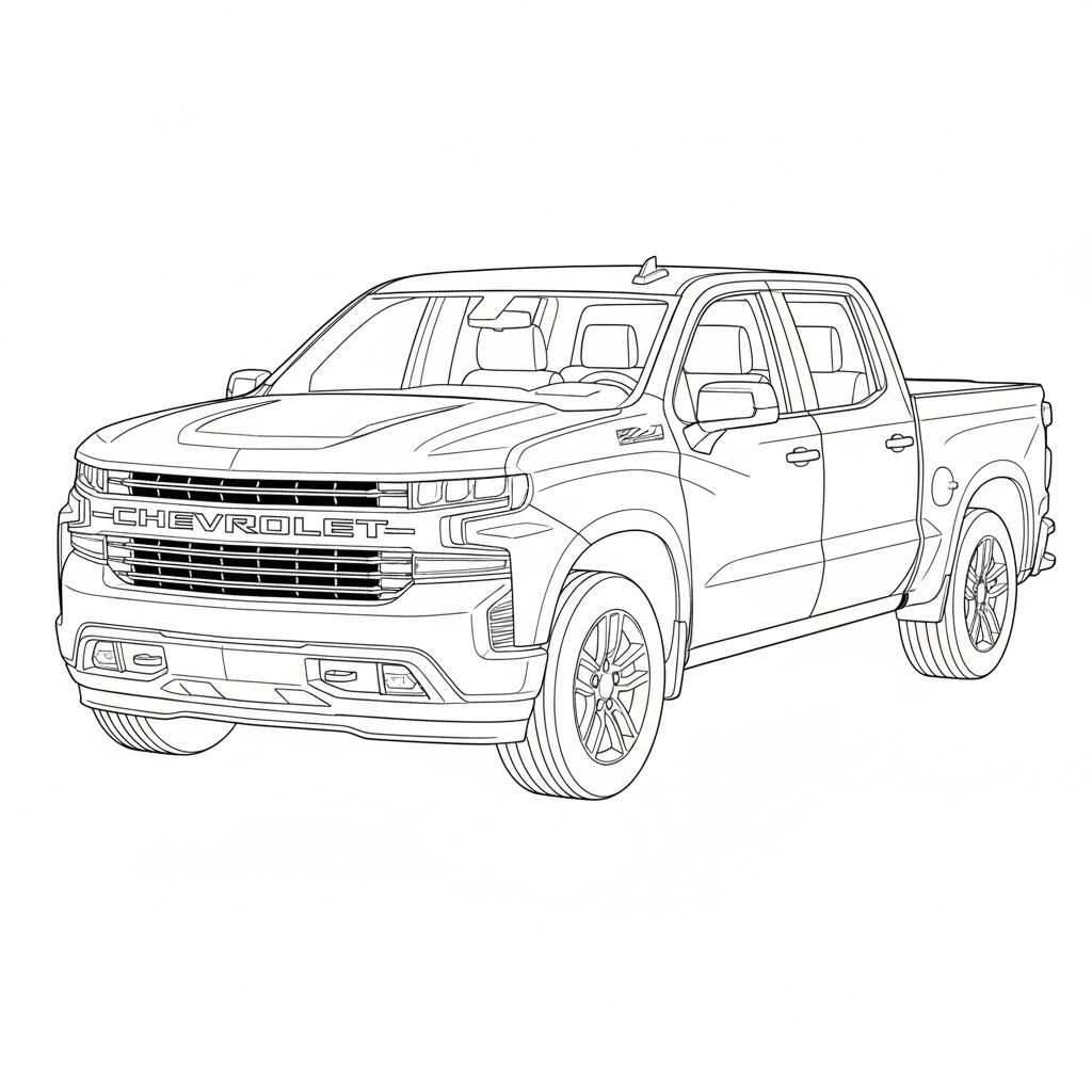 2024 CHEVROLET Silverado coloring page