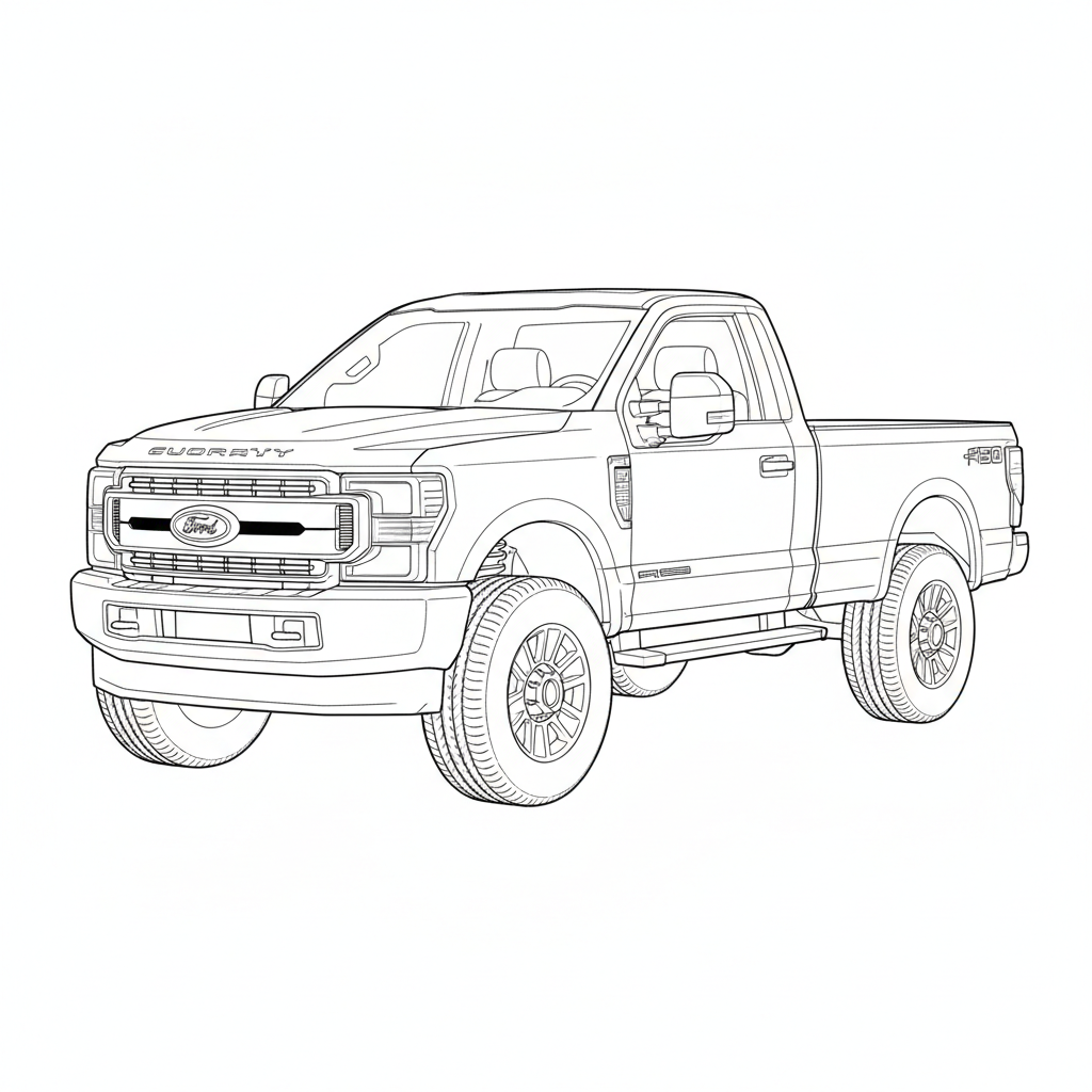 2024 FORD F-350 coloring page