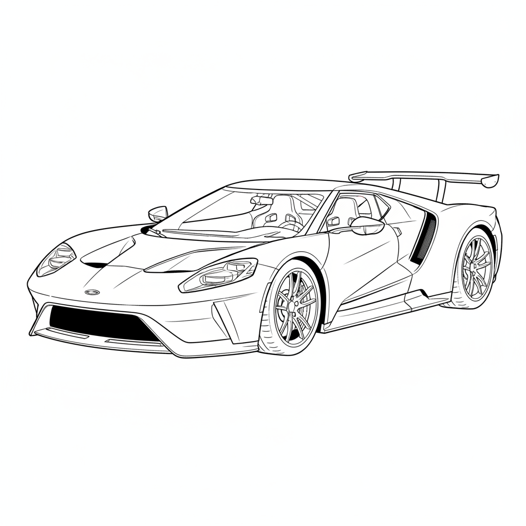 2024 FORD GT MKII coloring page