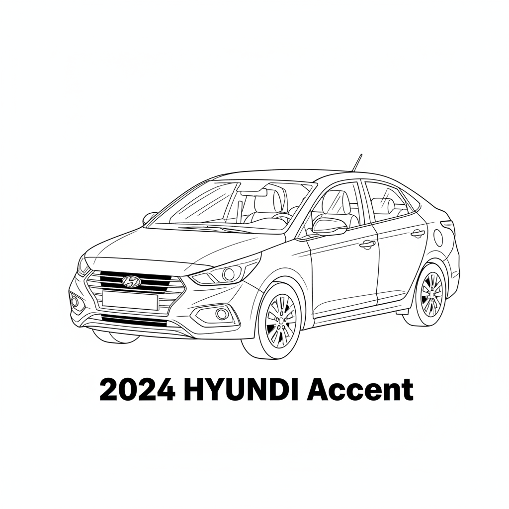 2024 HYUNDAI Accent coloring page