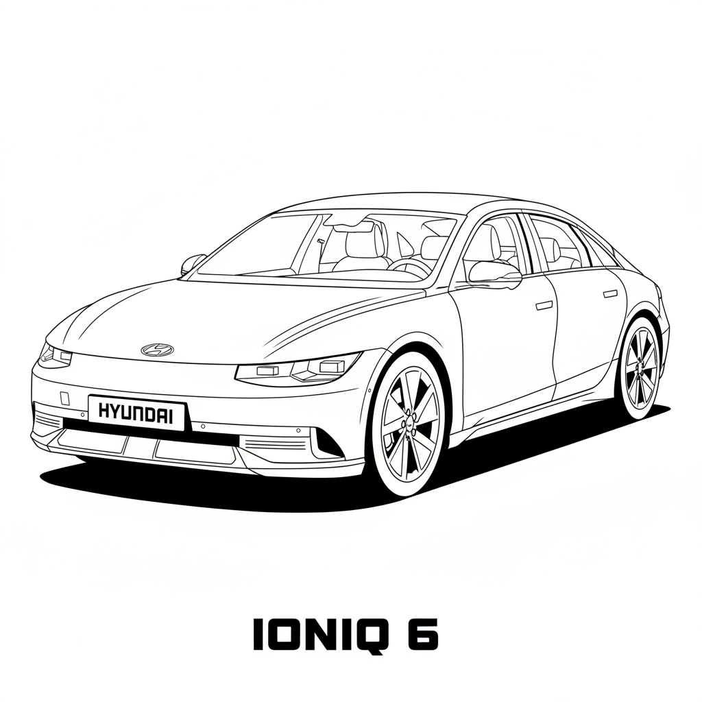 2024 HYUNDAI Ioniq 6 coloring page