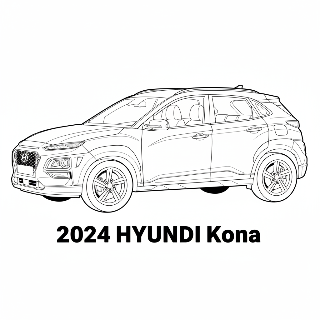 2024 HYUNDAI Kona coloring page