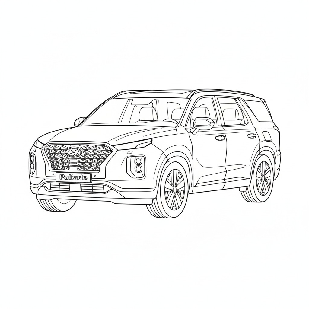 2024 HYUNDAI Palisade coloring page