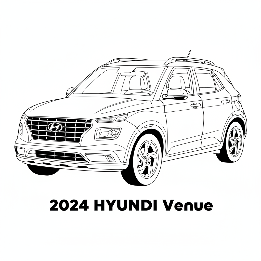 2024 HYUNDAI Venue coloring page