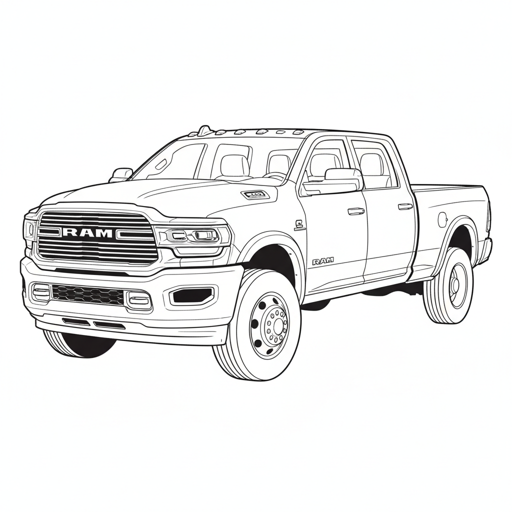 2024 ram 5500 coloring page