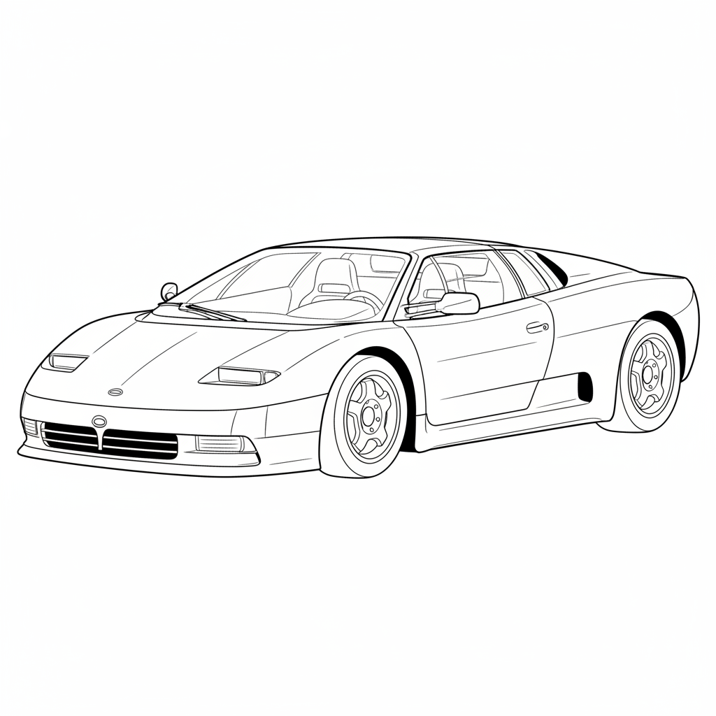 2025 BUGATTI EB110 coloring page