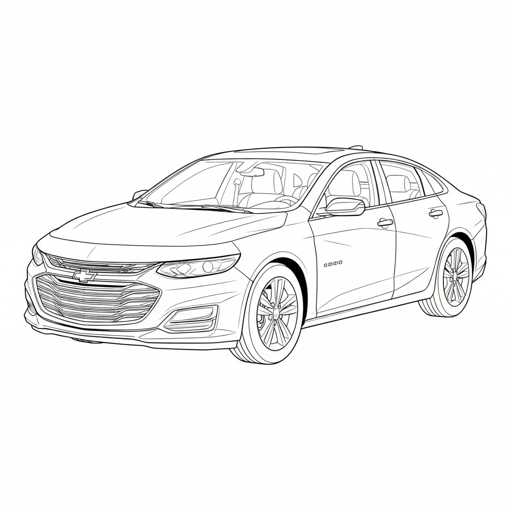 2025 CHEVROLET Malibu coloring page