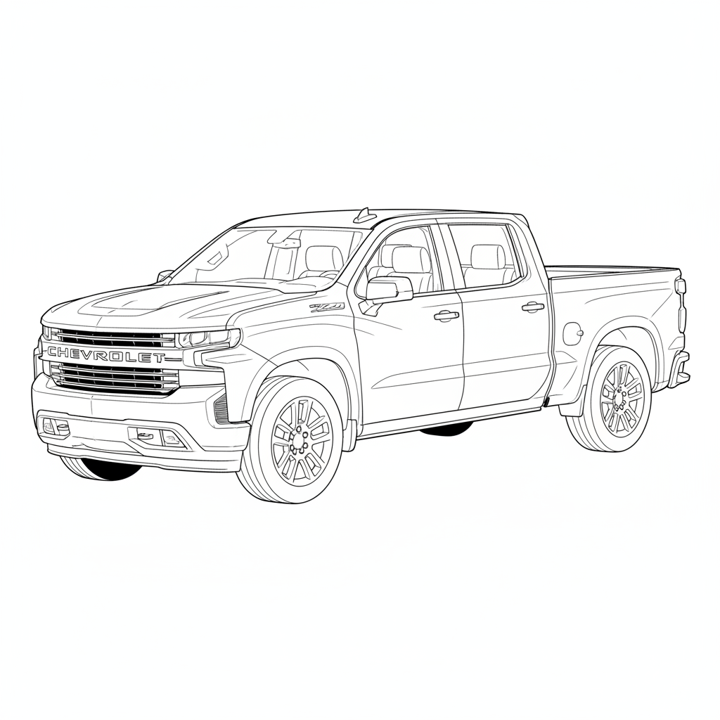 2025 CHEVROLET Silverado coloring page