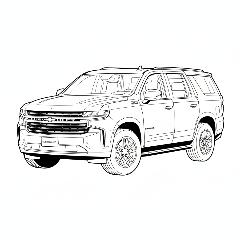 2025 CHEVROLET Suburban HD coloring page