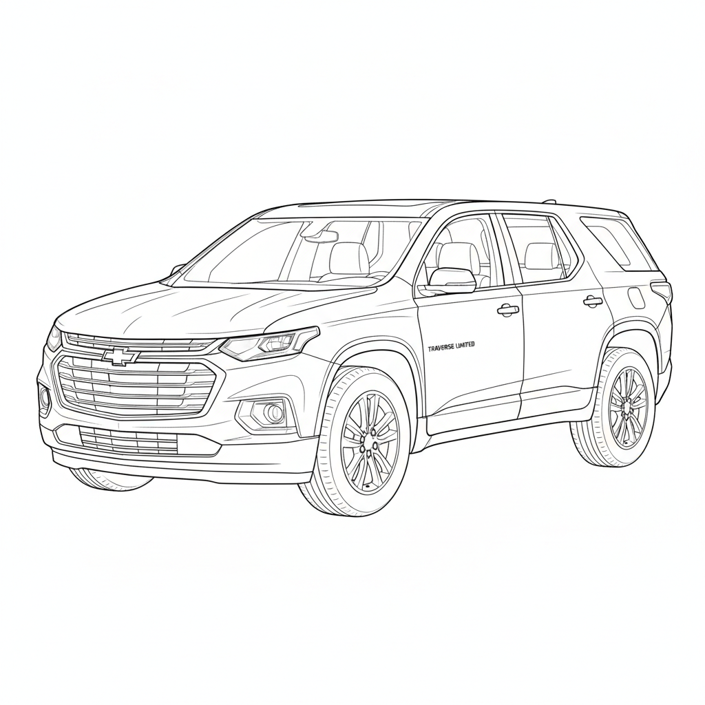 2025 CHEVROLET Traverse Limited coloring page
