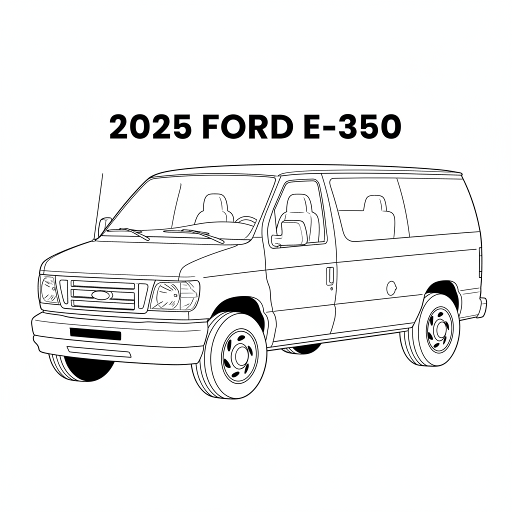 2025 FORD E-350 coloring page