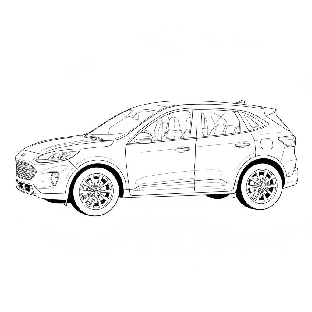 2025 FORD Escape coloring page