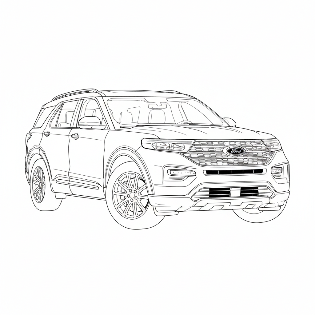 2025 FORD Explorer coloring page