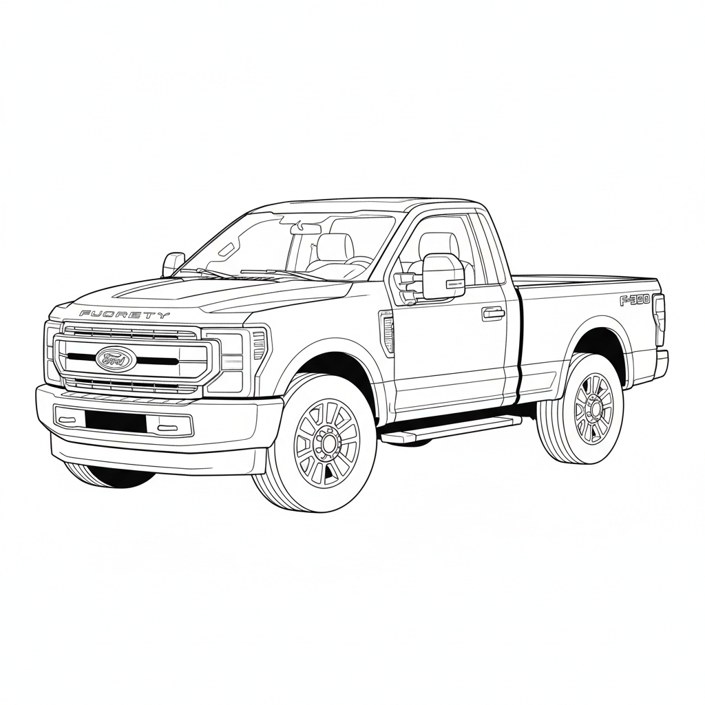2025 FORD F-350 coloring page
