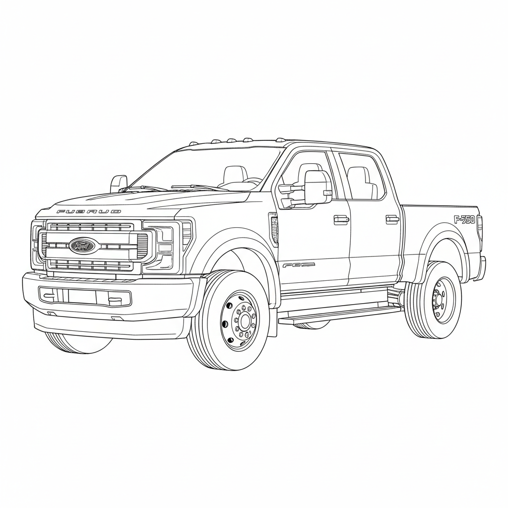 2025 FORD F-750 coloring page