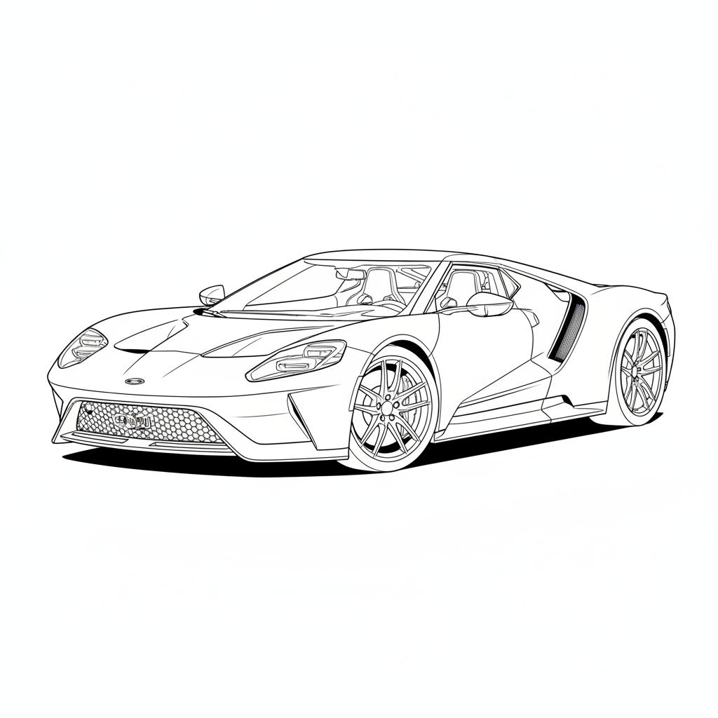 2025 FORD GT MKII coloring page