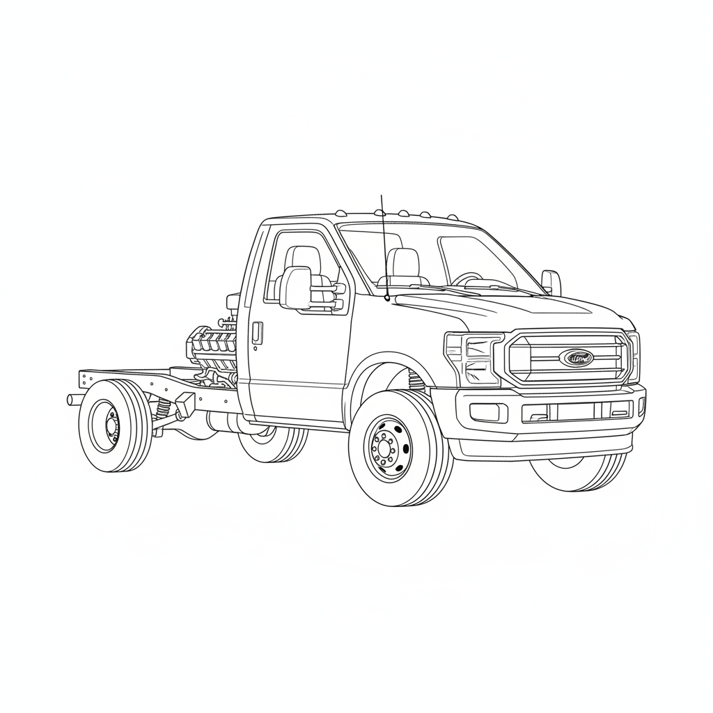 2025 FORD Motorhome Chassis coloring page