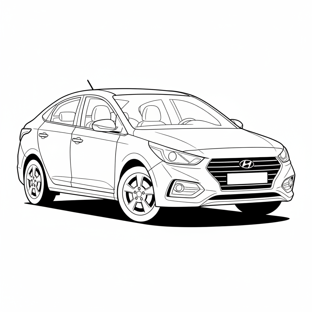 2025 HYUNDAI Accent coloring page