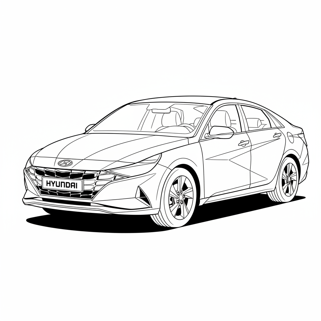 2025 HYUNDAI Elantra coloring page
