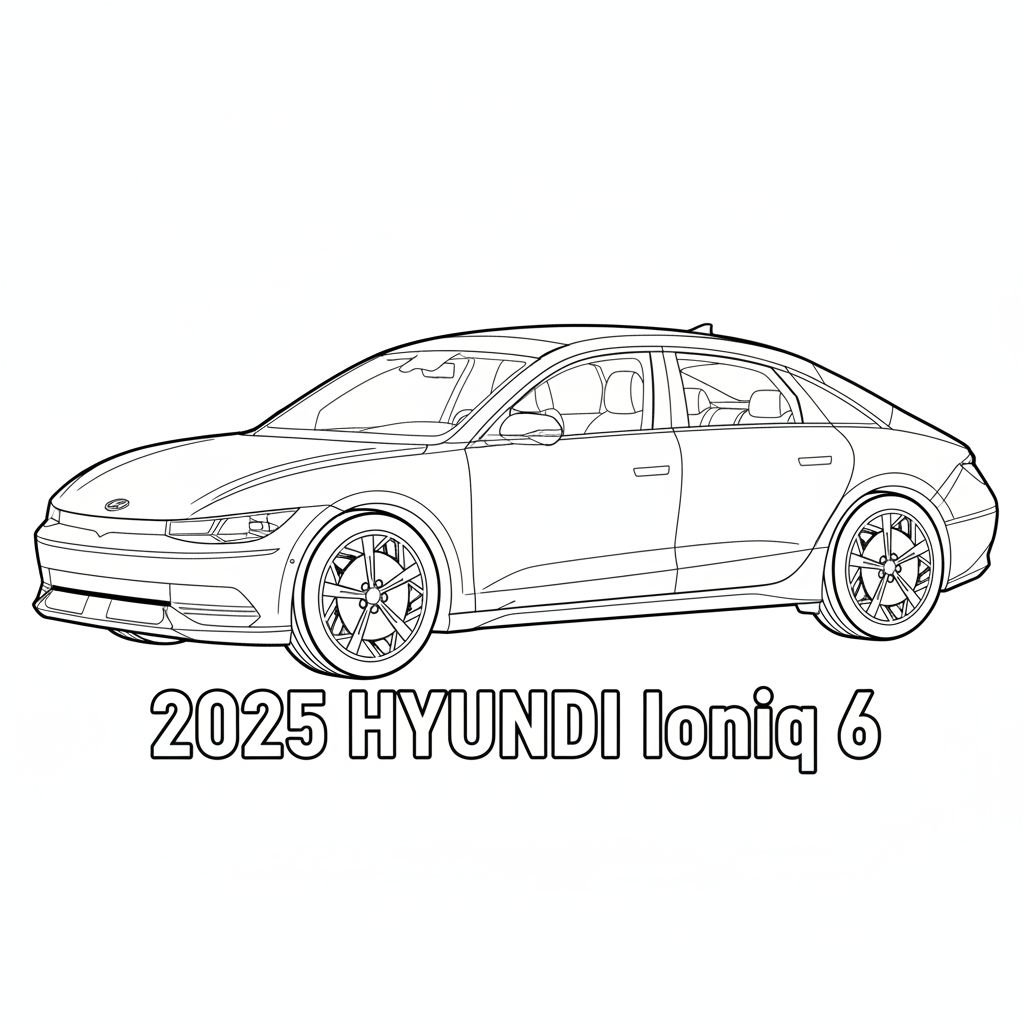 2025 HYUNDAI Ioniq 6 coloring page