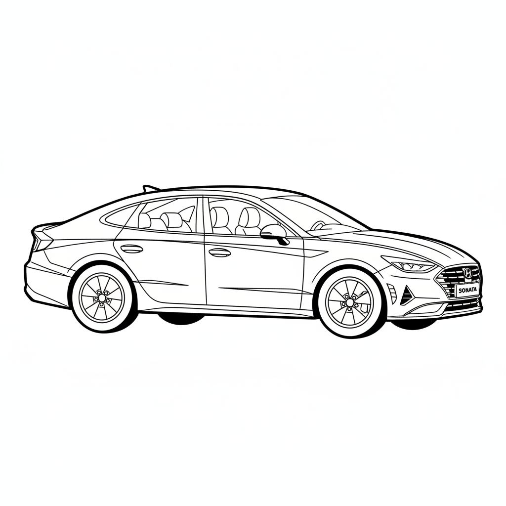 2025 HYUNDAI Sonata coloring page