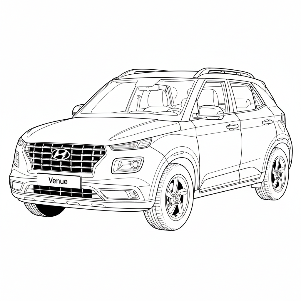 2025 HYUNDAI Venue coloring page