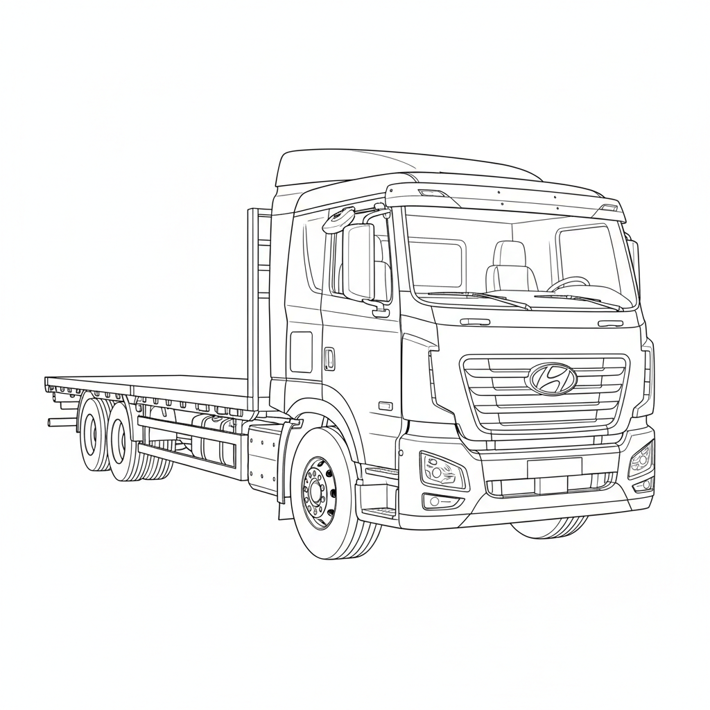 2025 HYUNDAI Xcient coloring page