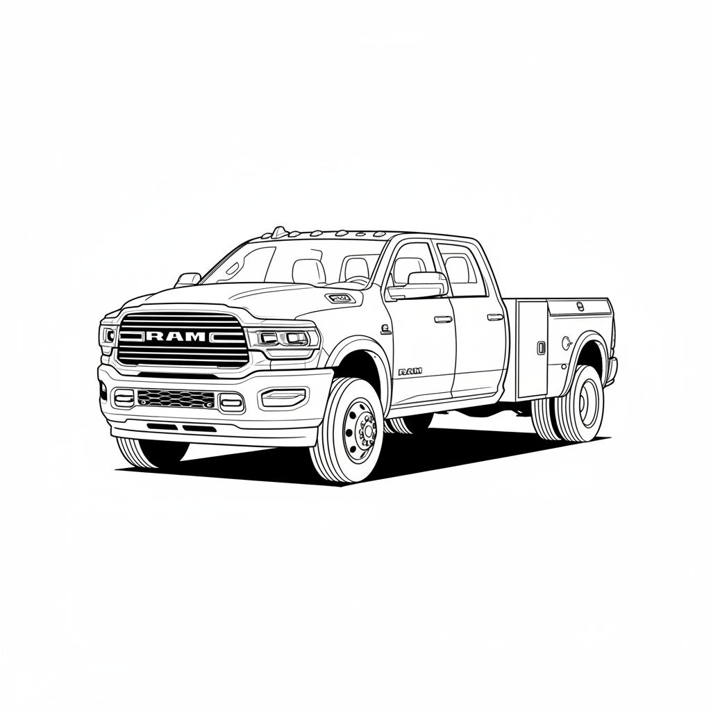 2025 ram 5500 coloring page
